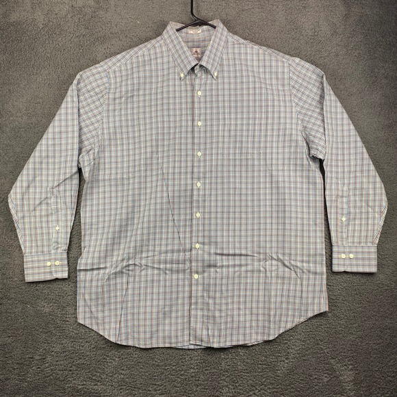 Peter Millar Mens Button Down Shirt Extra Extra Large Plaid 100% Cotton - Picture 1 of 8